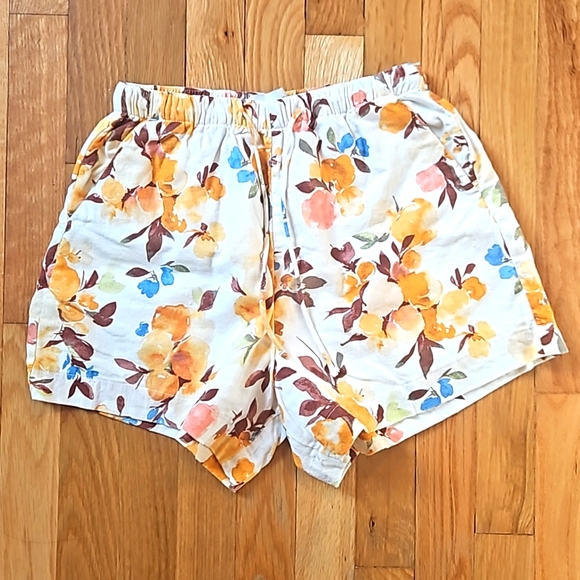 Abercrombie High-Waist Linen Blend Yellow Floral Shorts XS - Picture 4 of 6